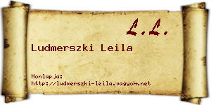 Ludmerszki Leila névjegykártya